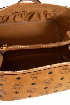 MCM BROWN Wash bag with monogram