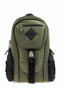 MCM GREEN Backpack with logo patch