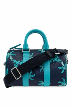 MCM NAVY BLUE Handbag Aren Boston