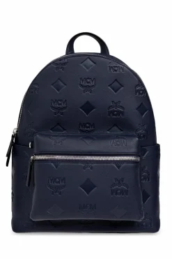 MCM NAVY BLUE Leather backpack