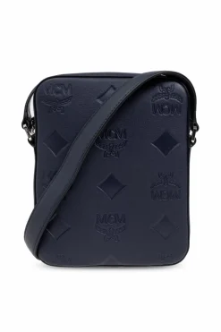 MCM NAVY BLUE Leather shoulder bag