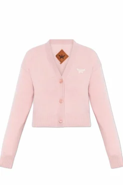 MCM PINK Cardigan with embroidered logo