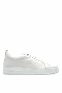 MCM WHITE Leather sports shoes