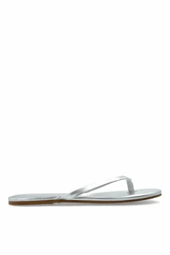 Melissa Odabash SILVER Leather flip-flops