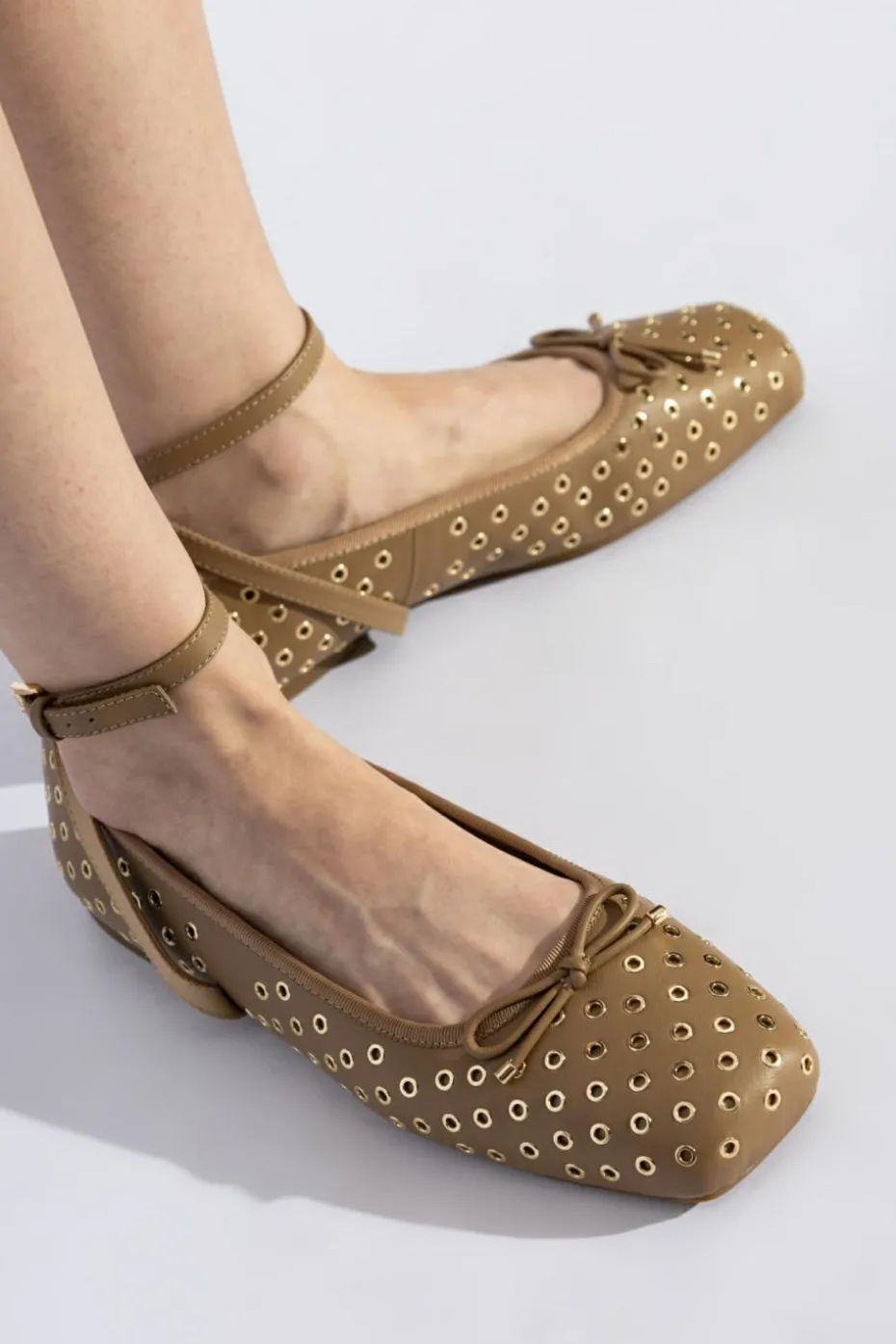 Michael Michael Kors beige Ballet Flats Collette