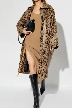 Michael Michael Kors beige Animal Print Coat
