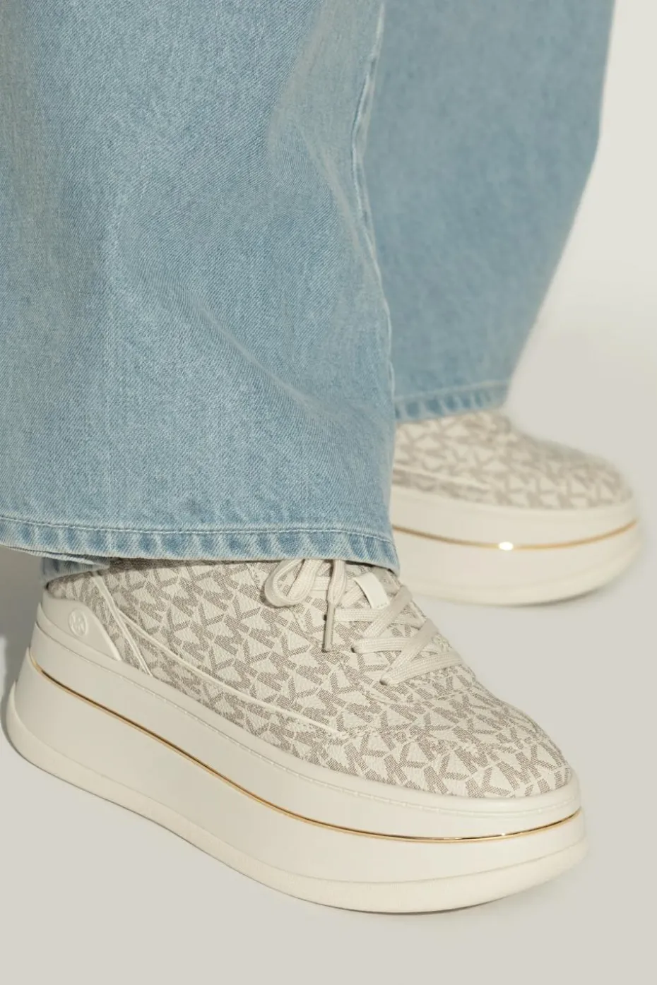 Michael Michael Kors beige "Hayes" platform sneakers