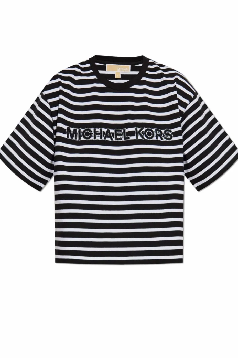 Michael Michael Kors BLACK T-shirt with striped pattern