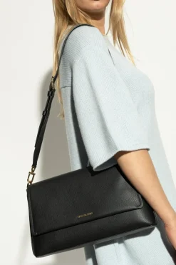 Michael Michael Kors BLACK Shoulder Bag `Nessa Large`