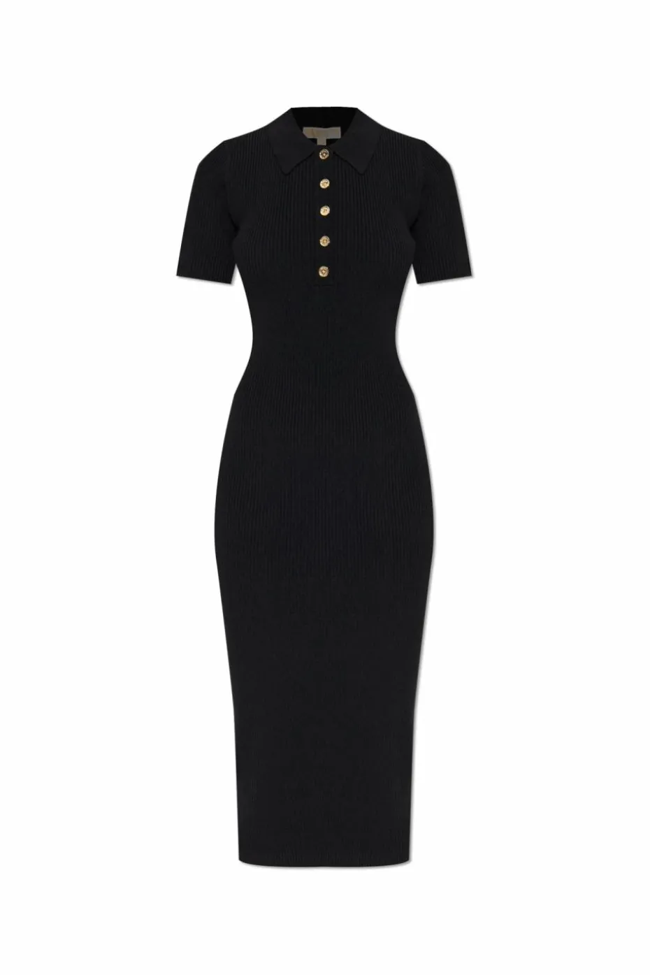 Michael Michael Kors BLACK Ribbed bodycon dress