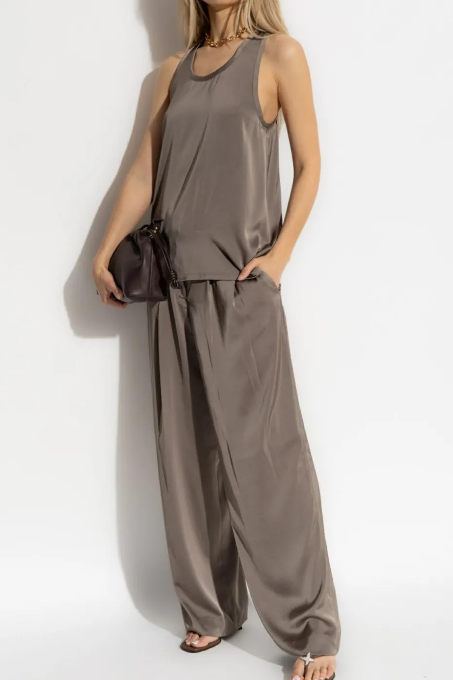 Michael Michael Kors BROWN Sleeveless top