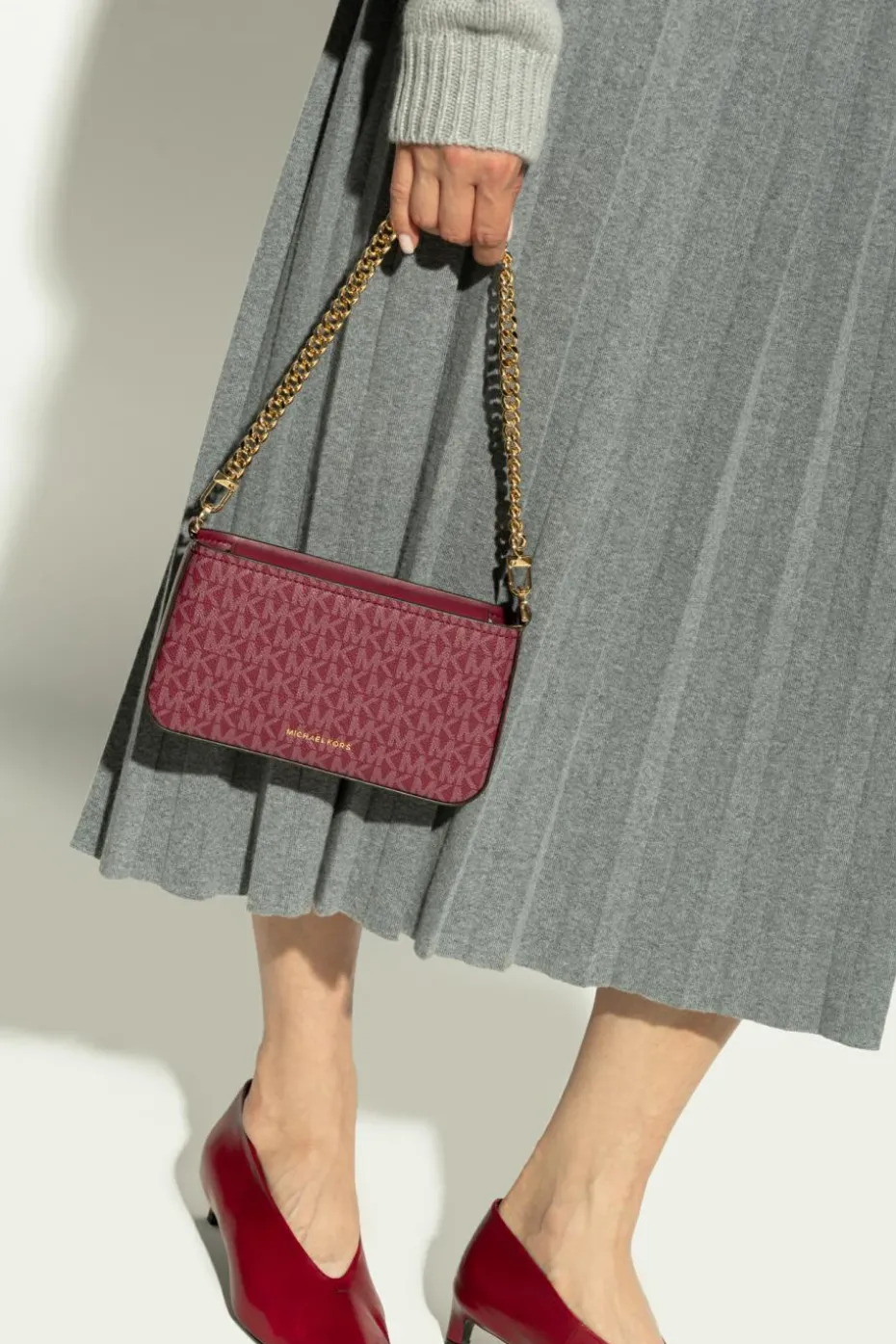 Michael Michael Kors BURGUNDY Shoulder bag "Bryant Small"
