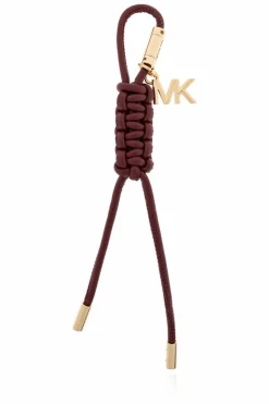 Michael Michael Kors BURGUNDY Keychain with logo