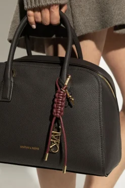 Michael Michael Kors BURGUNDY Keychain with logo
