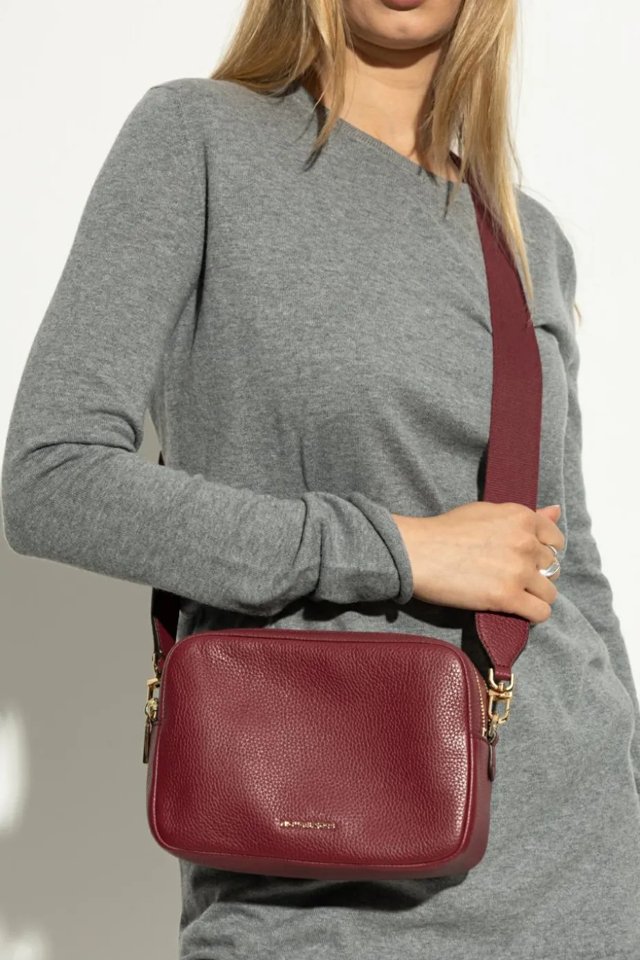 Michael Michael Kors BURGUNDY Shoulder bag `Bryant Medium`