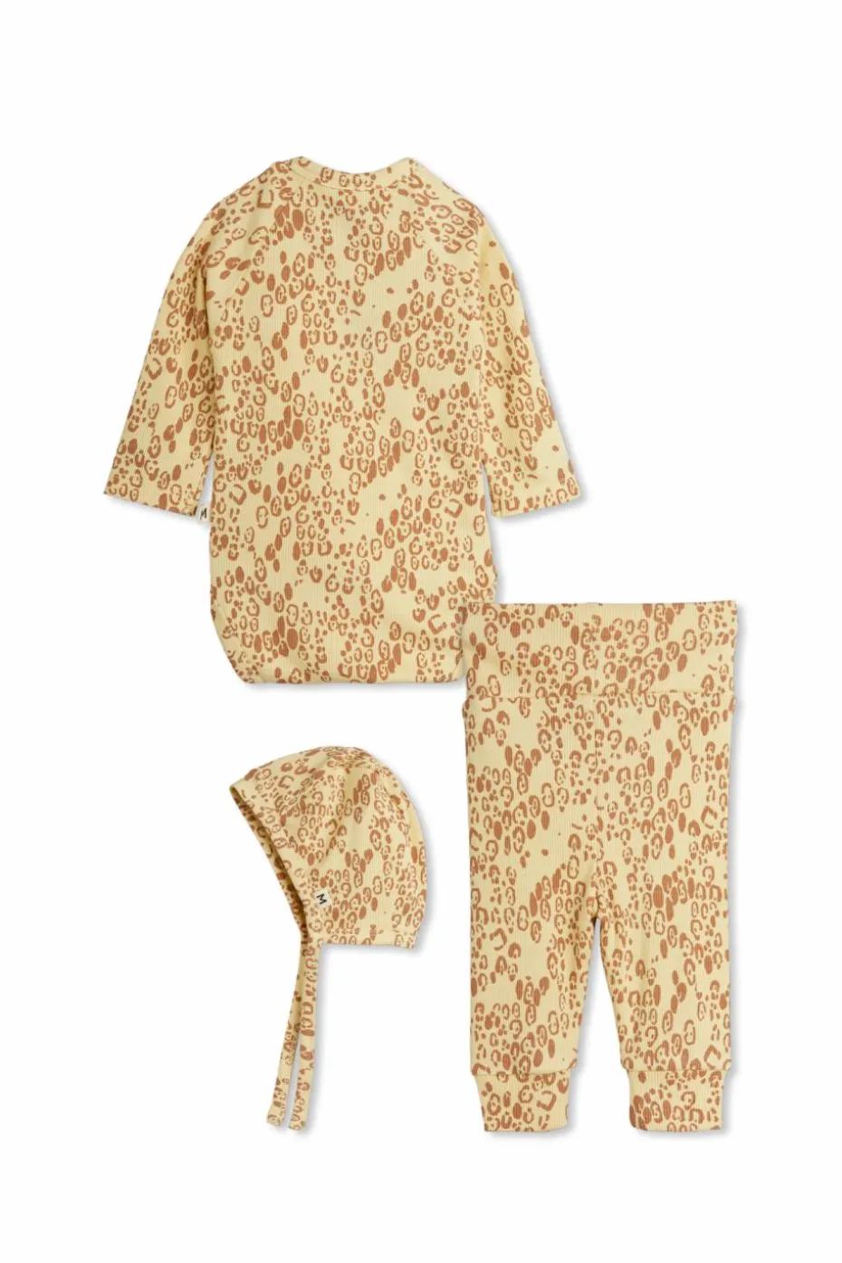 Mini Rodini beige Set: bodysuit and hat