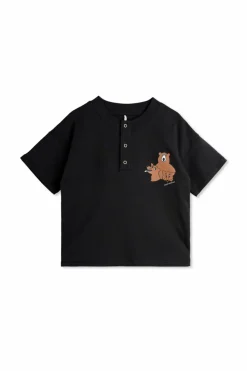 Mini Rodini BLACK Polo with print