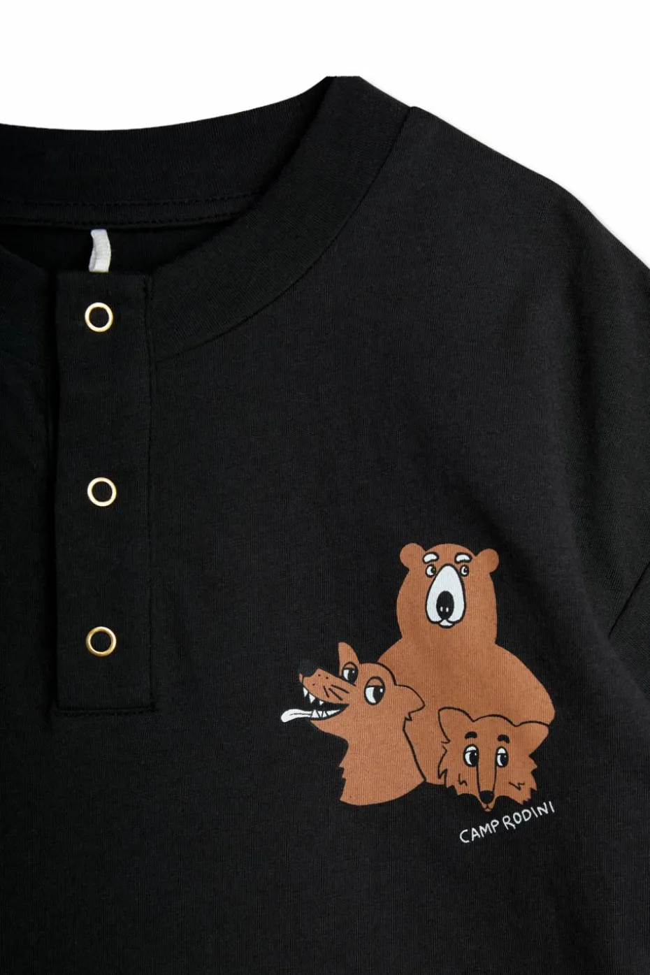 Mini Rodini BLACK Polo with print