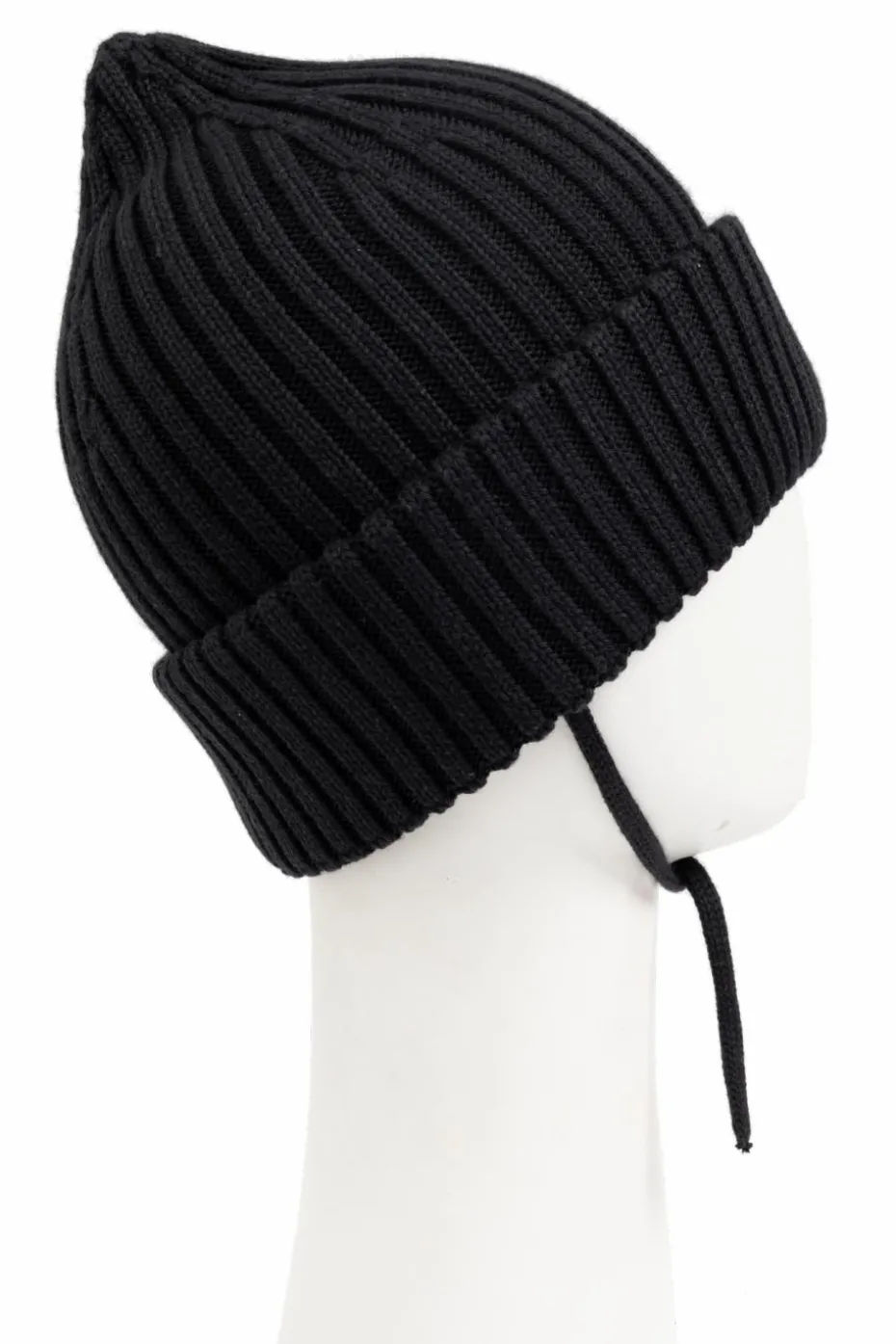 Mini Rodini BLACK Ribbed Hat