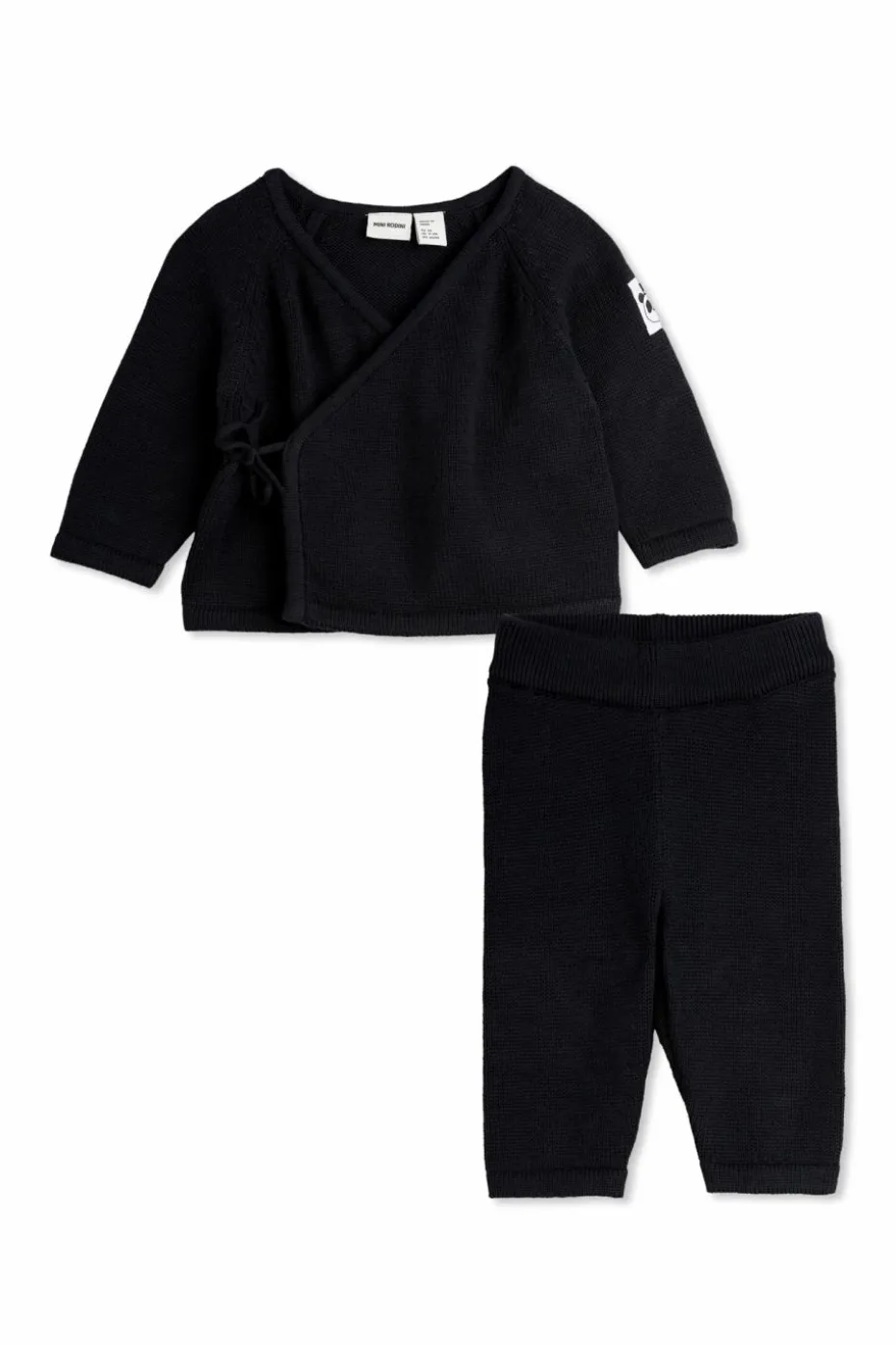 Mini Rodini BLACK Set: sweater and pants