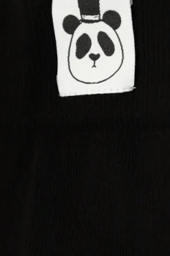 Mini Rodini BLACK Tights with cat motif
