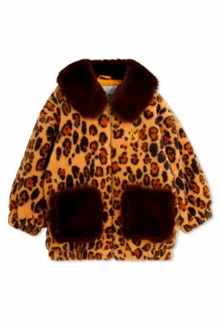 Mini Rodini BROWN Faux fur jacket