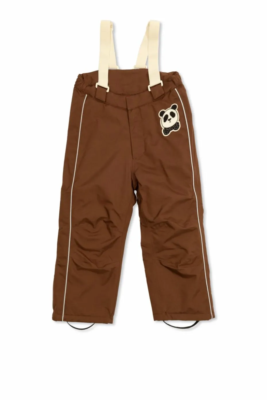 Mini Rodini BROWN Insulated pants with suspenders