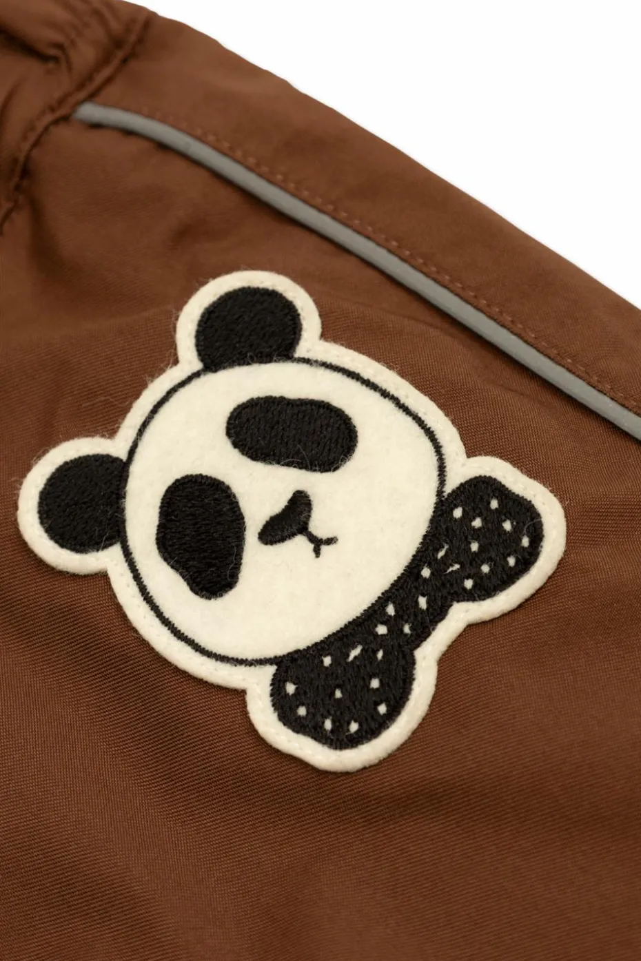 Mini Rodini BROWN Insulated pants with suspenders