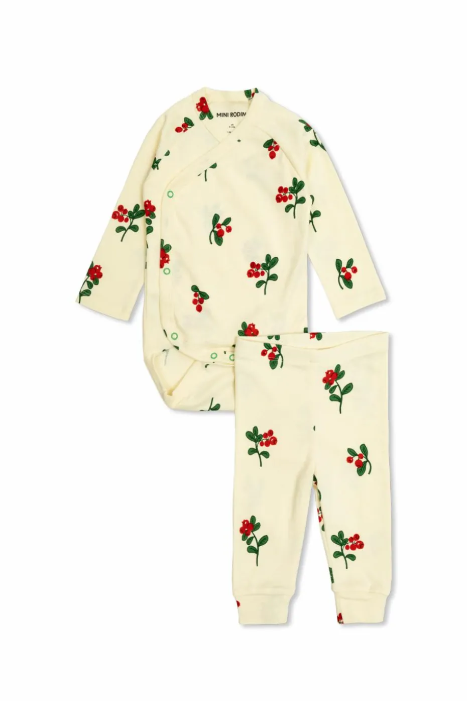 Mini Rodini cream Set: bodysuit and pants