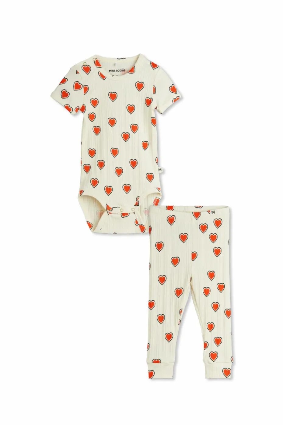 Mini Rodini cream Set: bodysuit and leggings