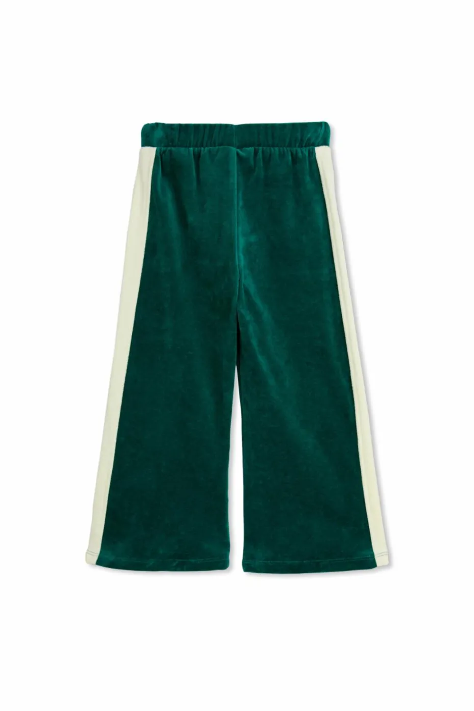 Mini Rodini GREEN Velvet pants with stripes