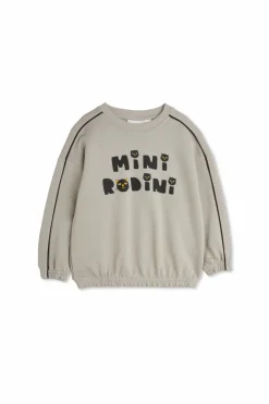 Mini Rodini GREY Sweatshirt with printed logo