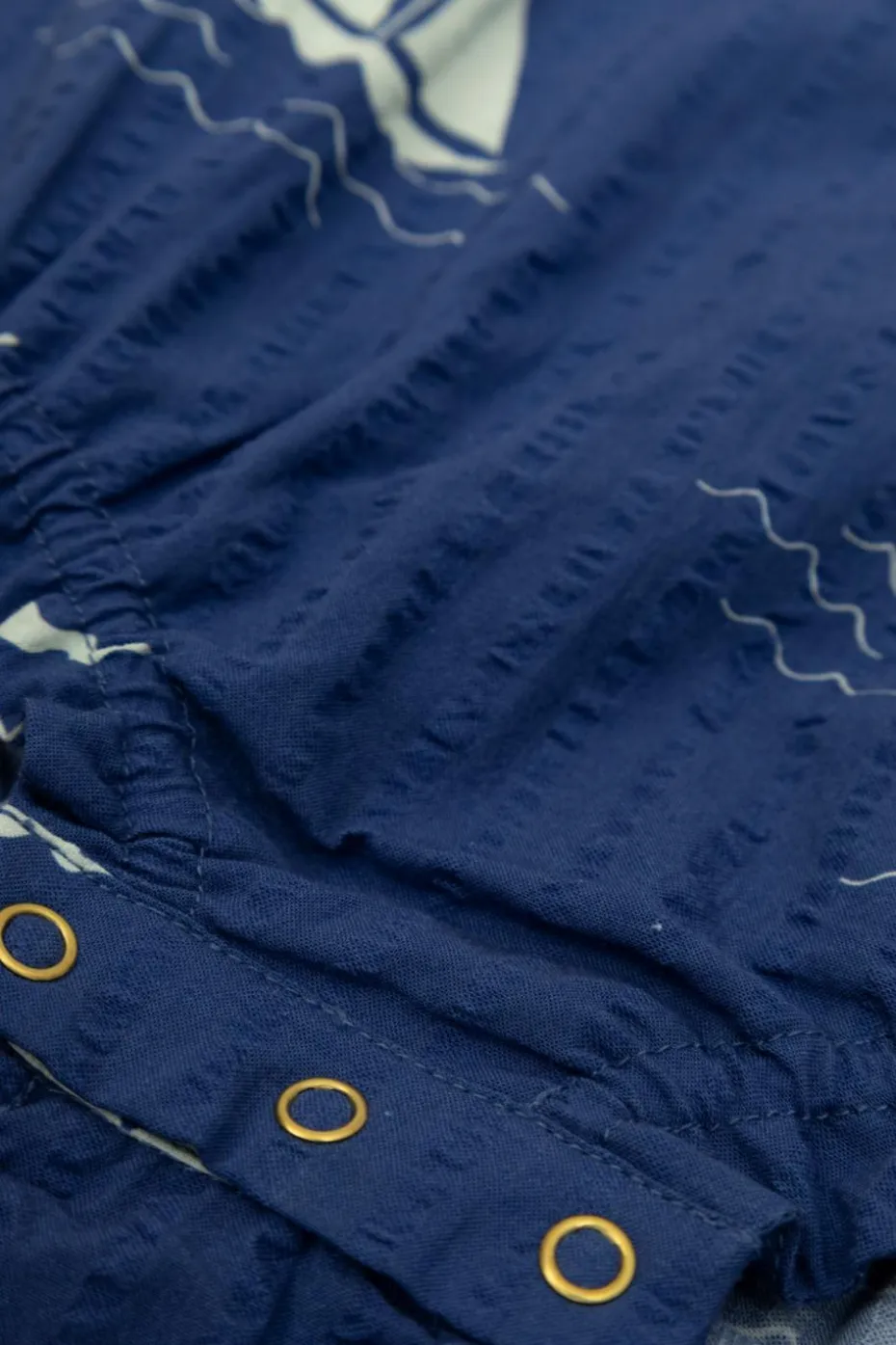 Mini Rodini NAVY BLUE Baby onesie with print