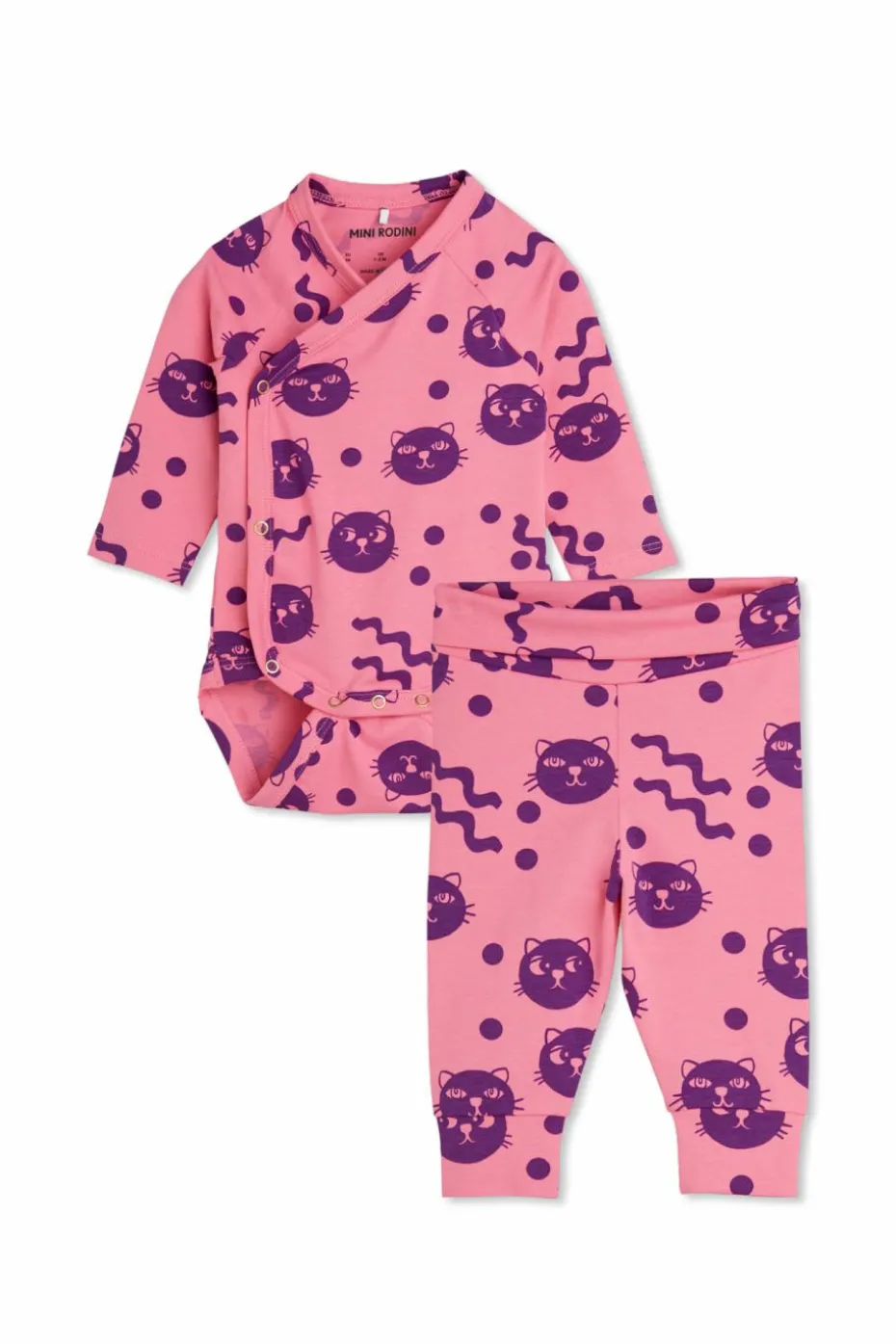 Mini Rodini PINK Set: bodysuit and pants