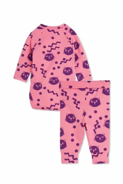 Mini Rodini PINK Set: bodysuit and pants