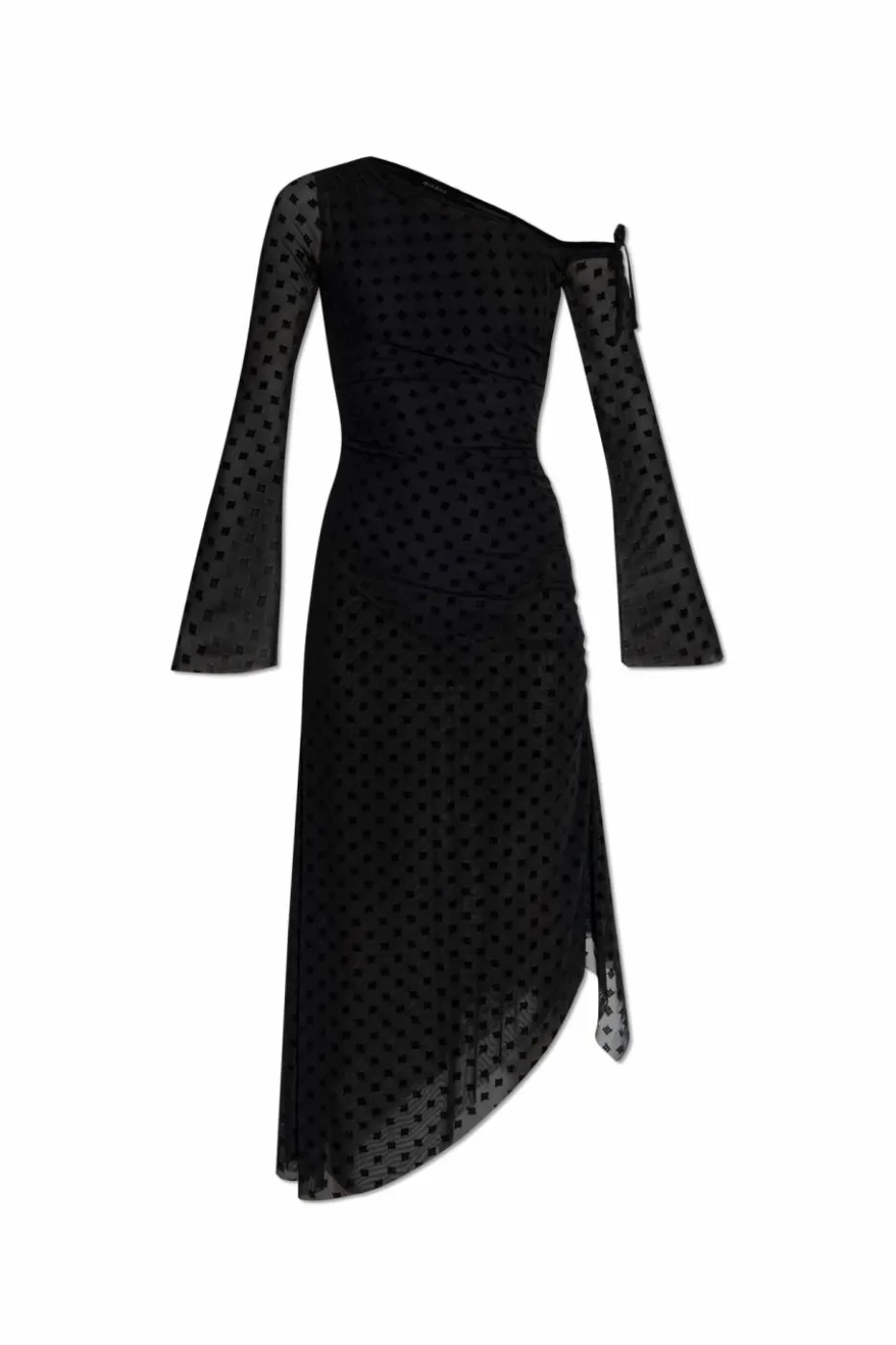 MISBHV BLACK Dress with monogram and velvet finish