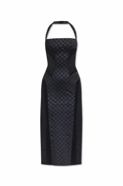 MISBHV BLACK Fitted dress with logo