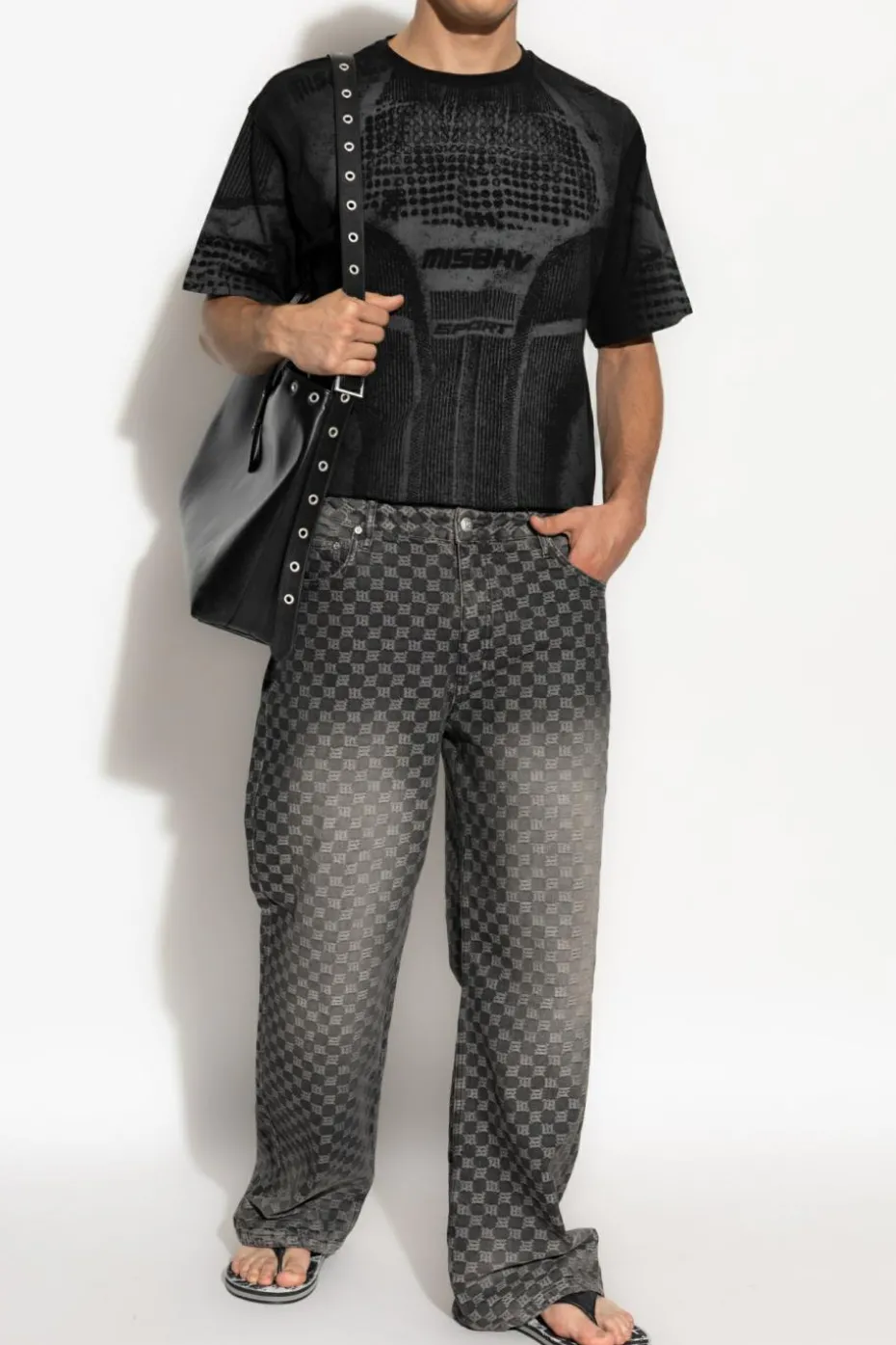MISBHV BLACK T-shirt with a pattern