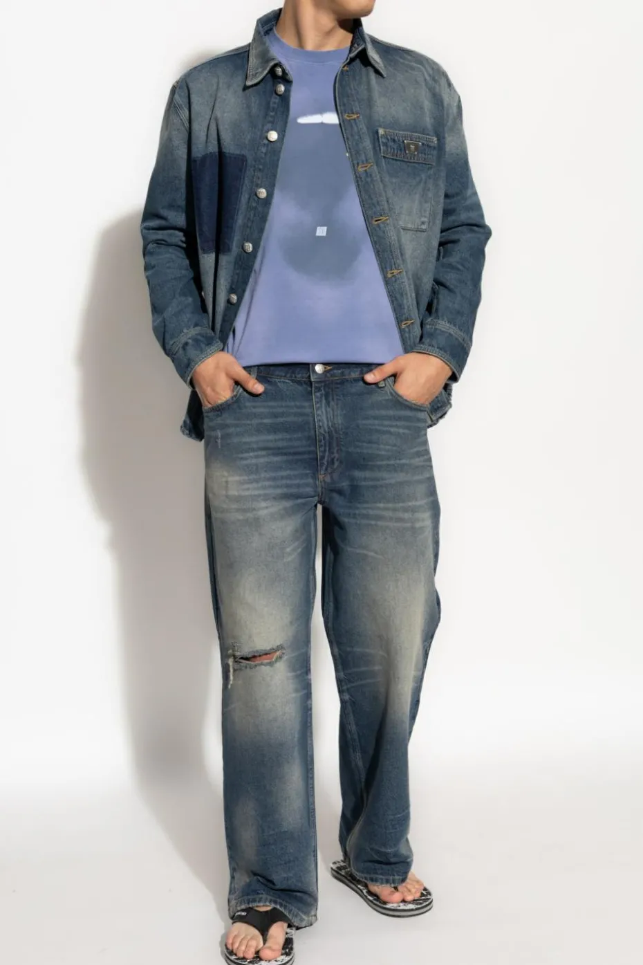 MISBHV BLUE T-shirt with logo