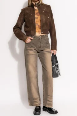 MISBHV BROWN High-waisted jeans