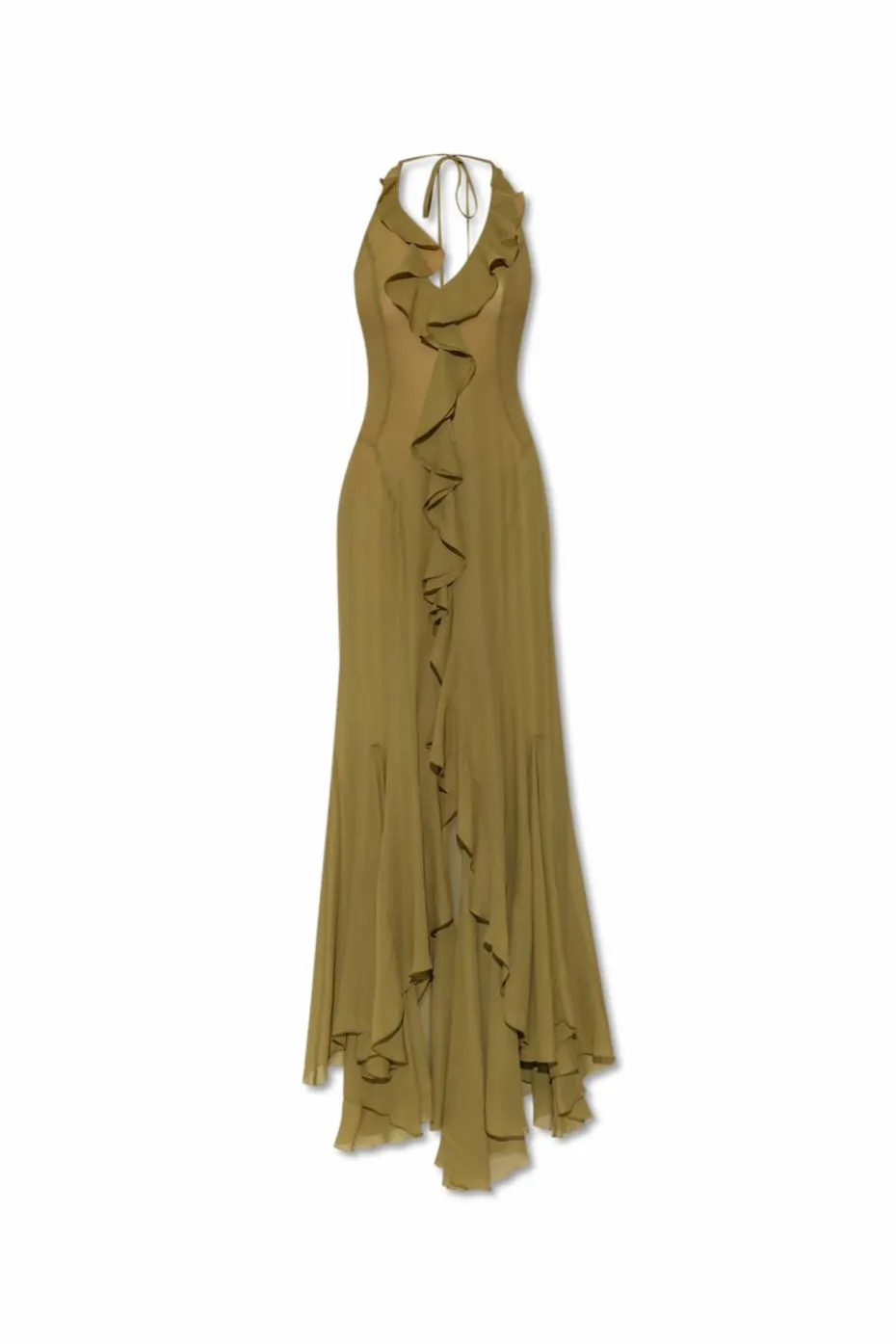 MISBHV GREEN Dress with ruffles