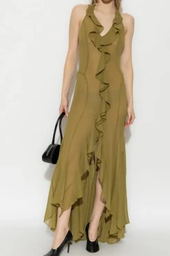 MISBHV GREEN Dress with ruffles