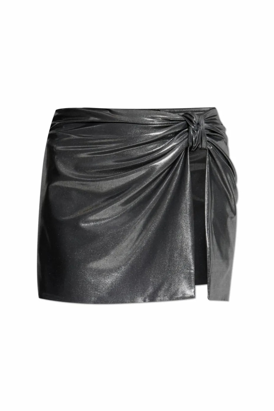 MISBHV SILVER Short skirt with metallic finish