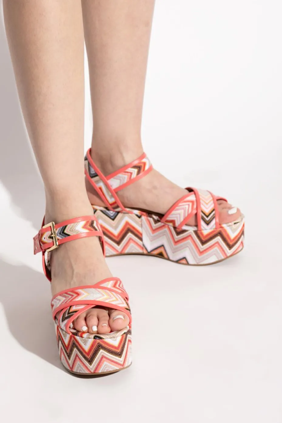 Missoni MULTICOLOUR Patterned platform sandals