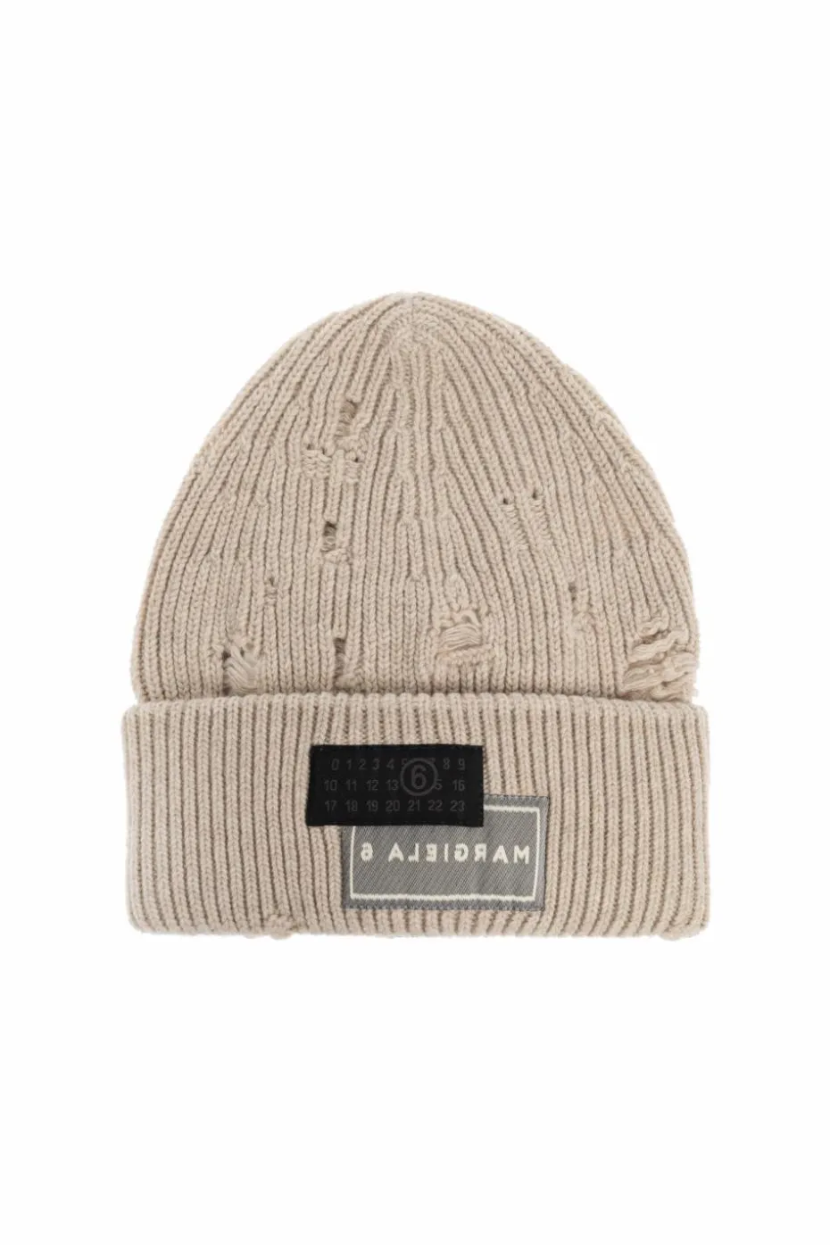 MM6 Maison Margiela beige Wool hat