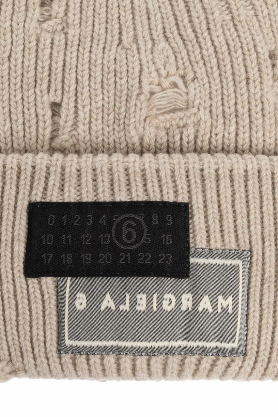 MM6 Maison Margiela beige Wool hat