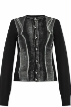 MM6 Maison Margiela BLACK Cardigan with print