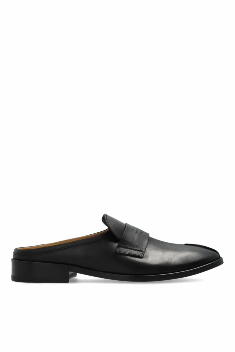 MM6 Maison Margiela BLACK Leather slides