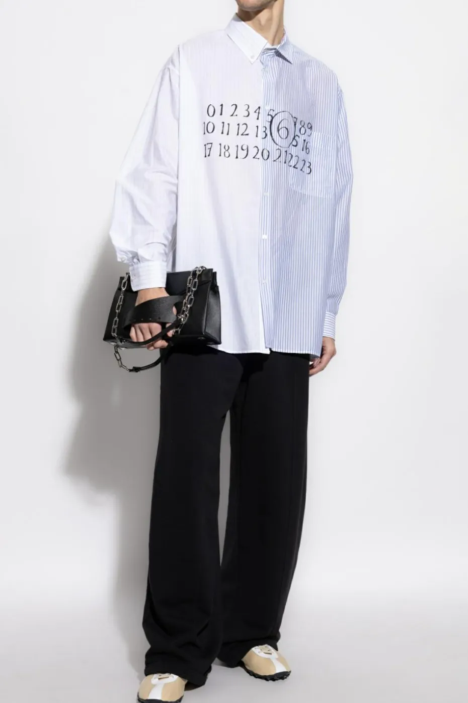 MM6 Maison Margiela BLACK Sweatpants with stitching on the legs