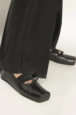 MM6 Maison Margiela BLACK Leather ballet flats